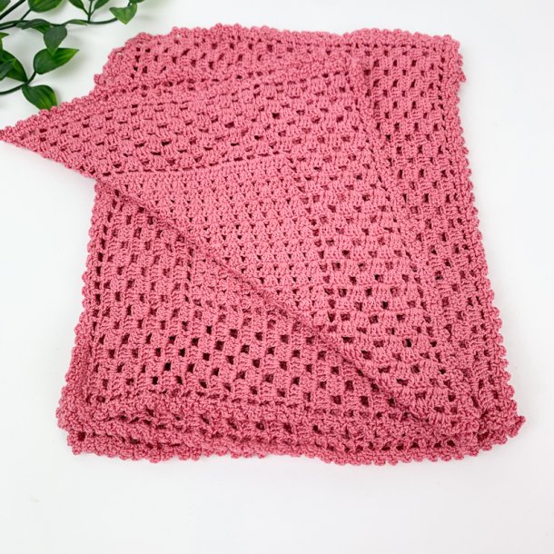 Hklede rosa mundservietter seks stk