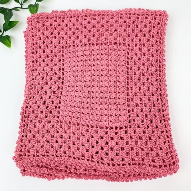 Hklede rosa mundservietter seks stk