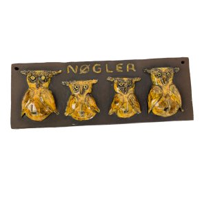 Retro n�glebr�t med gule ugler