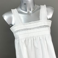 Vintage hvid natkjole str. S