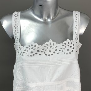 Vintage natkjole engelsk broderi str. M