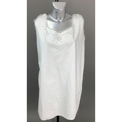 Vintage natkjole med broderi � str. M