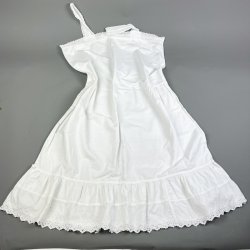 Vintage hvid natkjole M/L