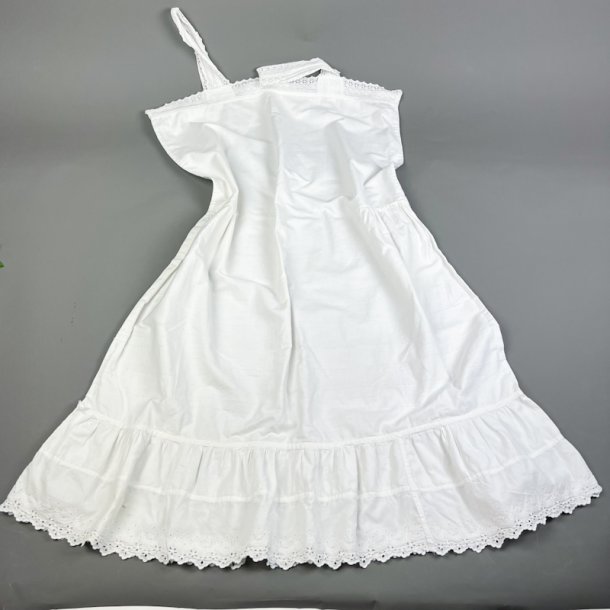 Vintage hvid natkjole M/L