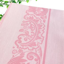 Schne rosa Retro Damasttischdecke  120 x 120 cm