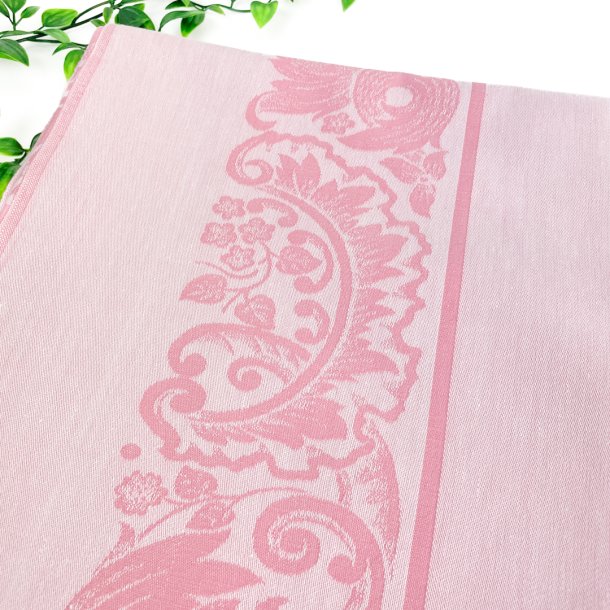 Schne rosa Retro Damasttischdecke  120 x 120 cm