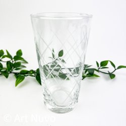 Rillet vintage �lglas med krydsm�nster