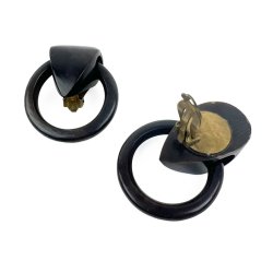 Sorte vintage �reclips med ring