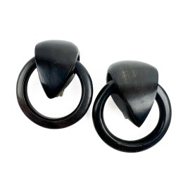 Sorte vintage �reclips med ring