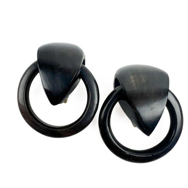 Sorte vintage �reclips med ring
