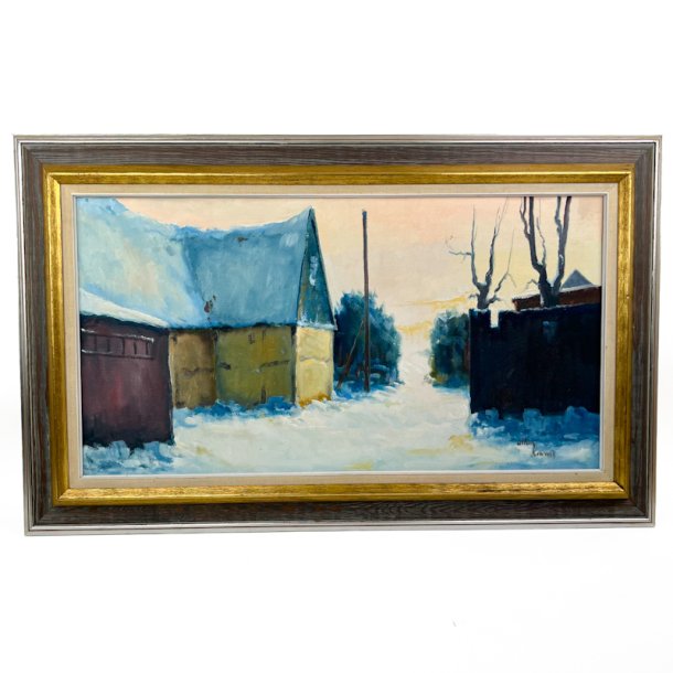 Vintermotiv � signeret Allan Karms
