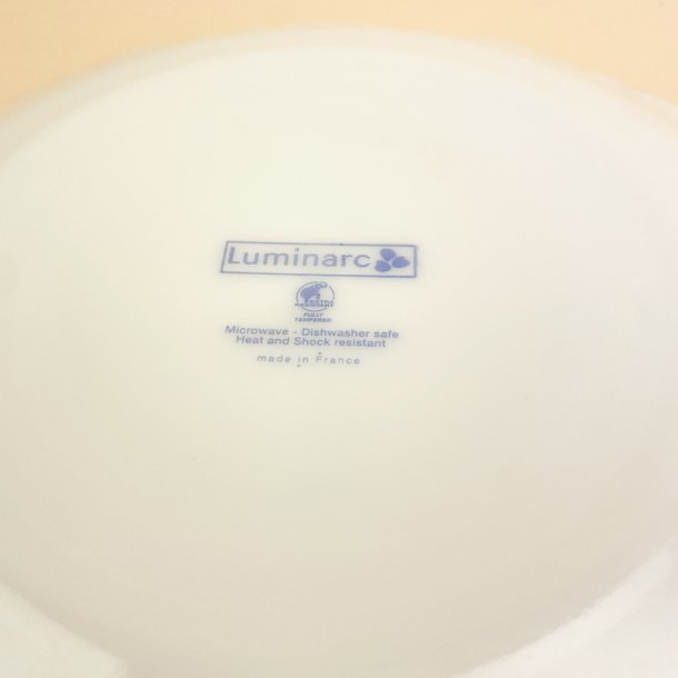 Blomstret retro Luminarc desserttallerken