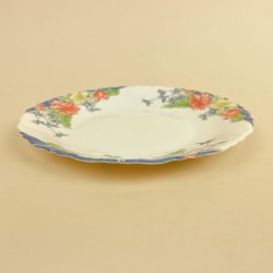 Blomstret retro Luminarc desserttallerken