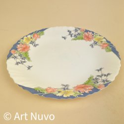 Blomstret retro Luminarc middagstallerken