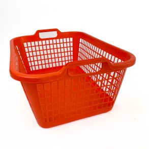 Orange retro opbevaringskurv