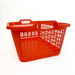 Orange retro opbevaringskurv