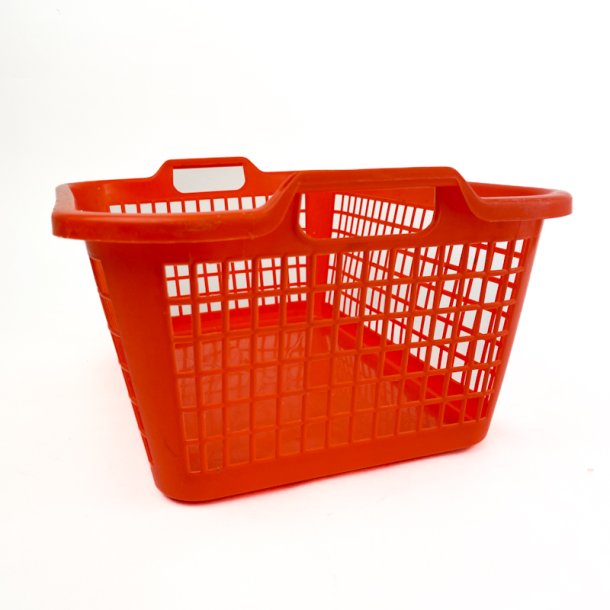 Orange retro opbevaringskurv