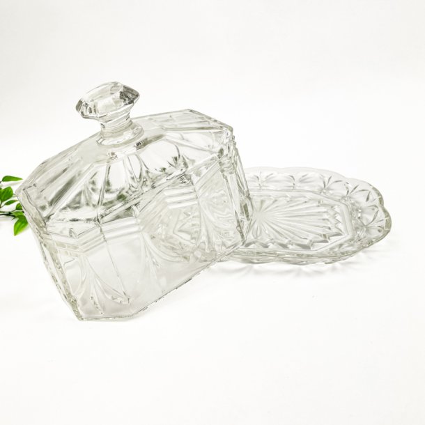Vintage osteklokke i m�nstret glas