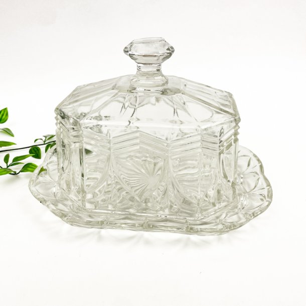 Vintage osteklokke i m�nstret glas