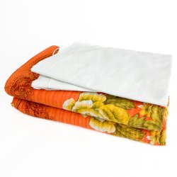 To s�t orange retro senget�j med blomster