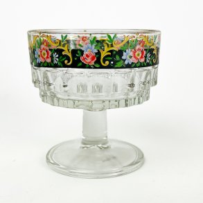 Blomstret vintage champagnesk�l