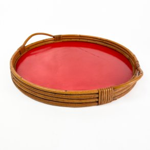 R�d vintage serveringsbakke