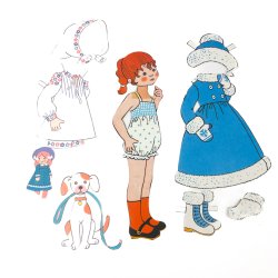 Vintage p�kl�dningsdukke Maria