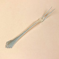 Vintage p�l�gsgaffel i s�lvplet