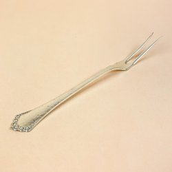 Vintage p�l�gsgaffel i s�lvplet