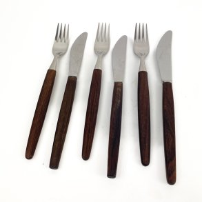 Palisander Vintage Besteck sechs Teile