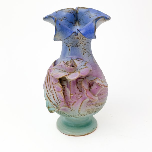 Abstrakte Vase aus den 80ern in Pastellfarben