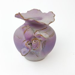 Kleine retro vase aus den 80ern in Pastellfarben