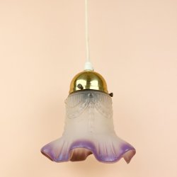 Lilla vintage pendel glas
