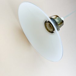 Hvid vintage pendel glas