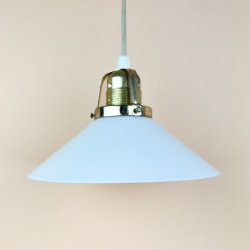 Hvid vintage pendel glas