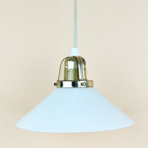 Hvid vintage pendel glas