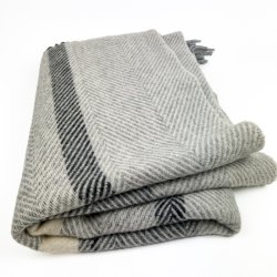 Stribet vintage uldplaid