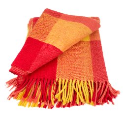 Retro plaid i r�d, orange og gul