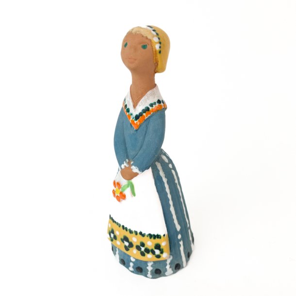 Vintage keramikfigur af pige 