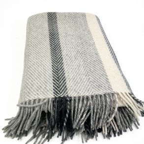 Stribet vintage uldplaid