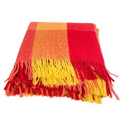 Retro plaid i r�d, orange og gul