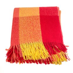 Retro plaid i r�d, orange og gul