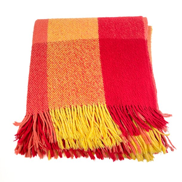 Retro plaid i r�d, orange og gul