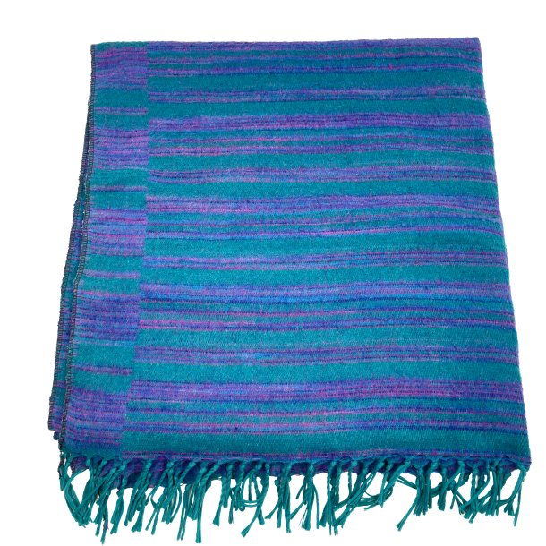 Bl�d turkis stribet retro plaid