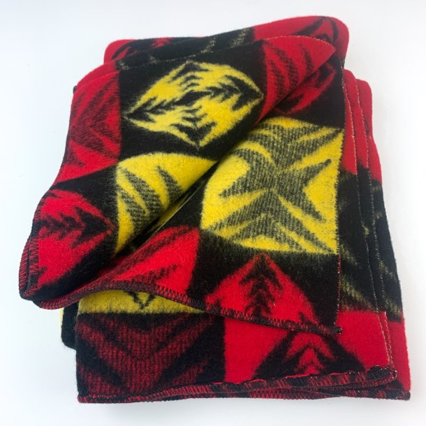 Rd og gul vintage plaid fra 1960'erne