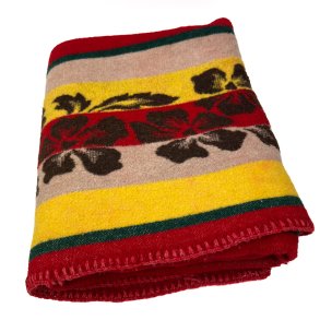 Farverig retro plaid med blomster