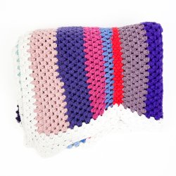 Farverig h�klet retro t�ppe