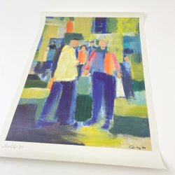 Farverig kunstplakat af Szekko 1995