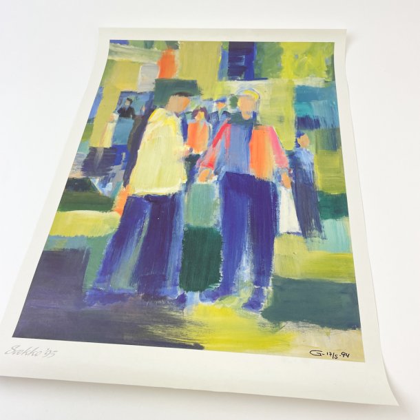 Farverig kunstplakat af Szekko 1995