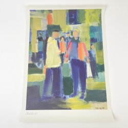 Farverig kunstplakat af Szekko 1995